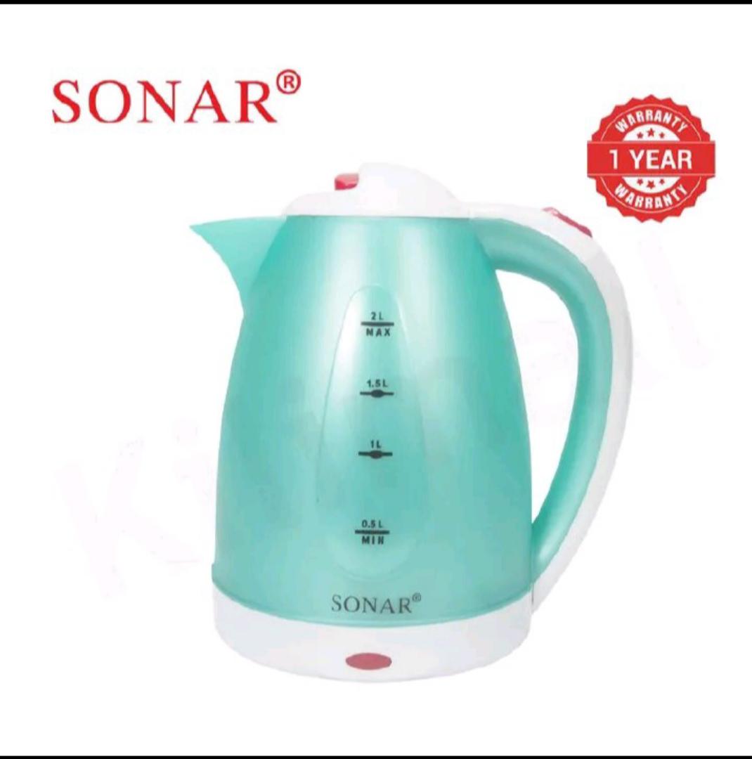 Sonar 2L 1500W Electric Kettle Energy Efficiently Heater Jug Cordless Electric Kettle 1.5M Power Cord SR-P2