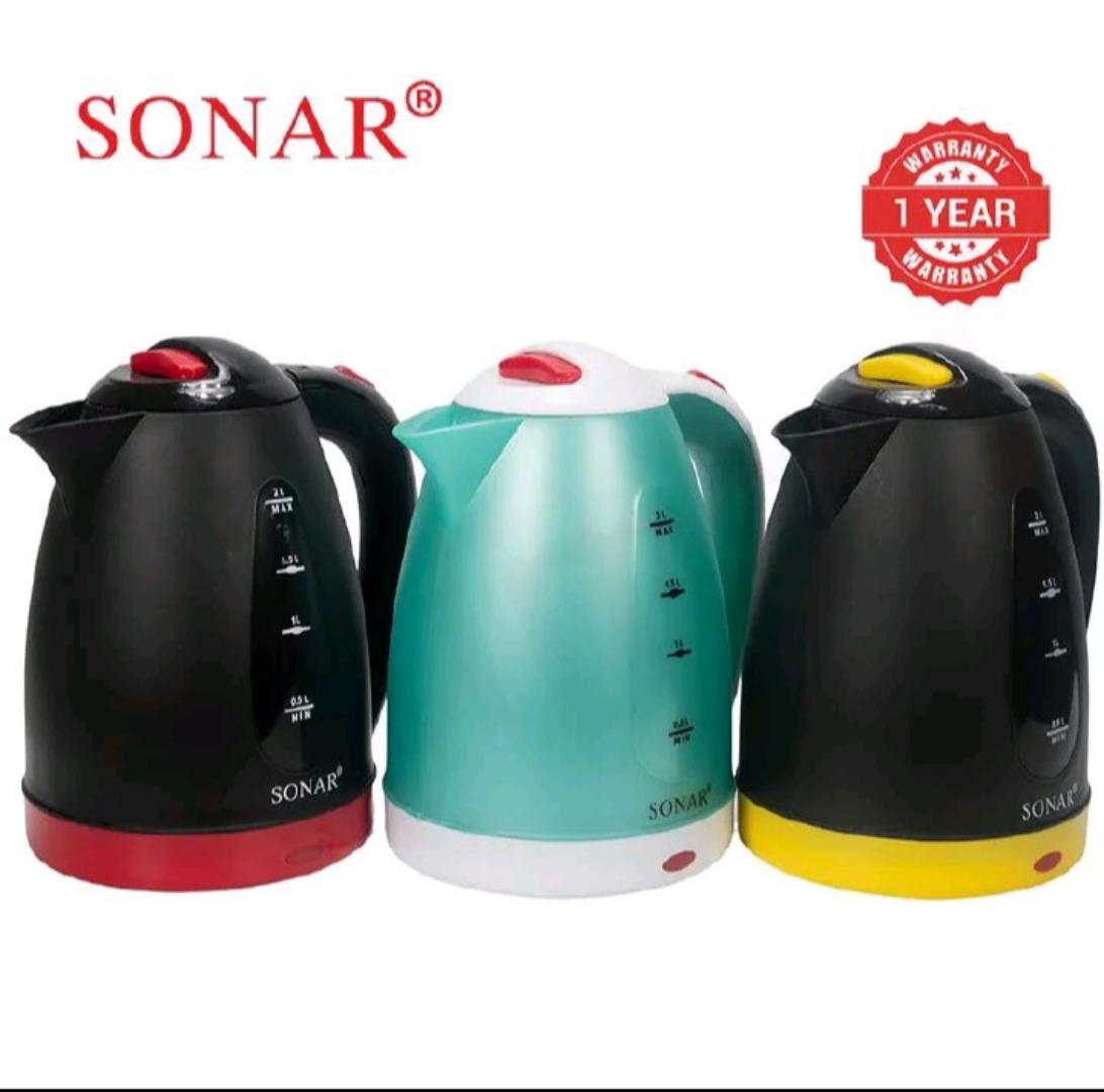 Sonar 2L 1500W Electric Kettle Energy Efficiently Heater Jug Cordless Electric Kettle 1.5M Power Cord SR-P2