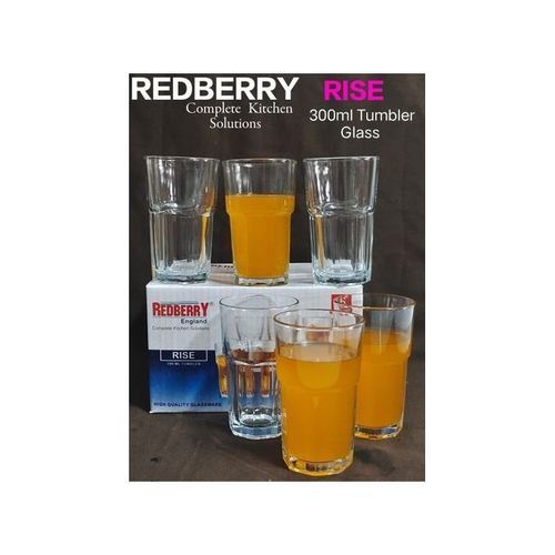 6pcs of Redberry Capital 300ml Tumbler Glass sets Juice, Wine or Water Glasses