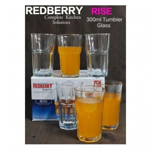 6pcs of Redberry Capital 300ml Tumbler Glass sets Juice, Wine or Water Glasses