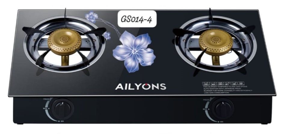 Ailyons 2 Burner Glass Table top Gas Stove Double Burner Saving Gas cooker