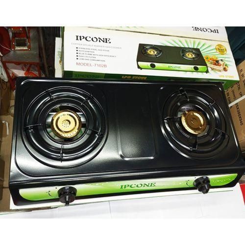 Ipcone 2 Burner Stainless Steel Table top Gas Stove Double Burner Saving Gas cooker