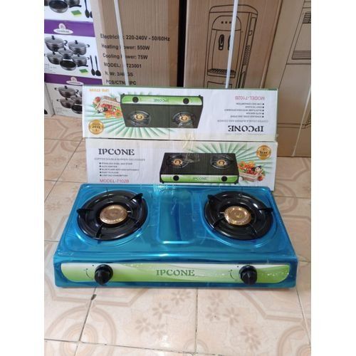 Ipcone 2 Burner Stainless Steel Table top Gas Stove Double Burner Saving Gas cooker