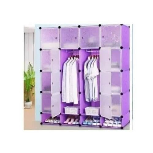 Portable 3 Column Plastic Wardrobe Large Capacity Assemble Organizer Closet plastic wardrobe SOLID Plastic Cloth storage Wardrobe