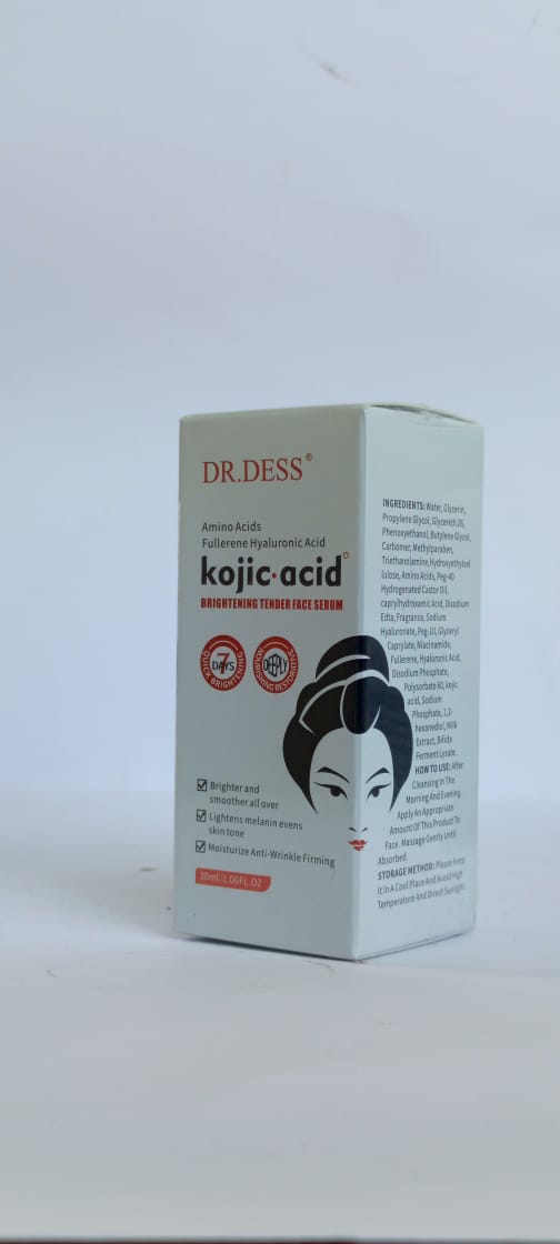 dr dess kojic acid brightening tender face serum