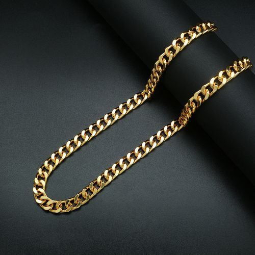 Shiny Mens Iced Out gold Miami Cuban Link Chain