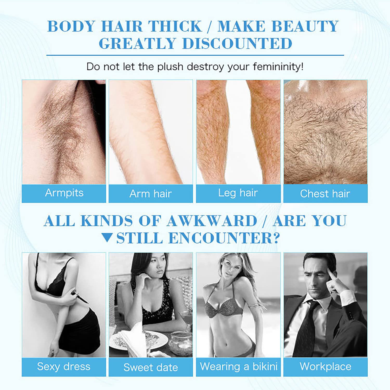 DISAAR BEAUTY 3-Minute Quick Hair Removal Cream for Smooth Skin, Sensitive Skin, Face, Armpits, Legs, Arms, Bikini Area - 100g/3.5oz