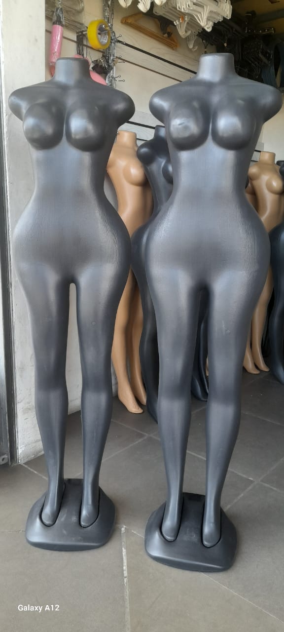 Black  Full Body Female Mannequin / Dummy Armless