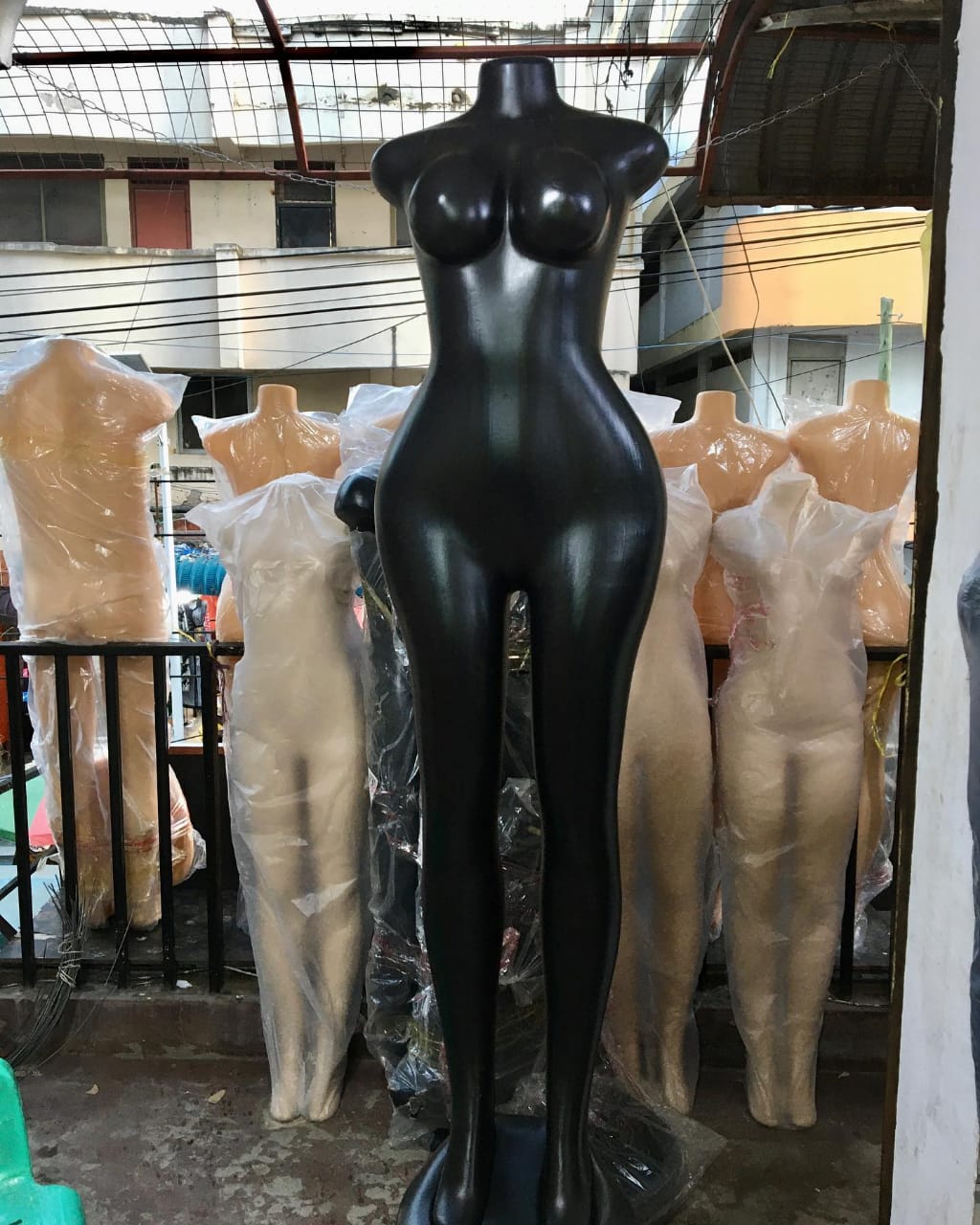 Black  Full Body Female Mannequin / Dummy Armless