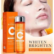 SADOER 5x Vitamin C  Set, Korean  Active Vitamin C  + Niacinamide Skin Care Set - Face Toner/Cleanser/Serum/Lotion/Cream/Eye Cream