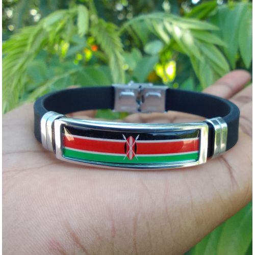 Stainless Steel Bracelet Men Wrist Band Black Grooved Rudder Silicone Mesh Link Insert Punk Wristband Stylish Casual Bangle