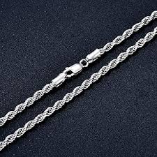 24" Silver Twisted Men Chain Rope Elegant Bracelet Bangle