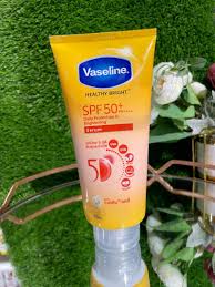 Vaseline Serum SPF 50 Bright Sunscreen Body Lotion Sun Protection With UVA UVB Defense Brightening Moisturizing Serum For Soft Smooth Skin Non Greasy Fast Absorbing Daily Sunblock For Dark Spot