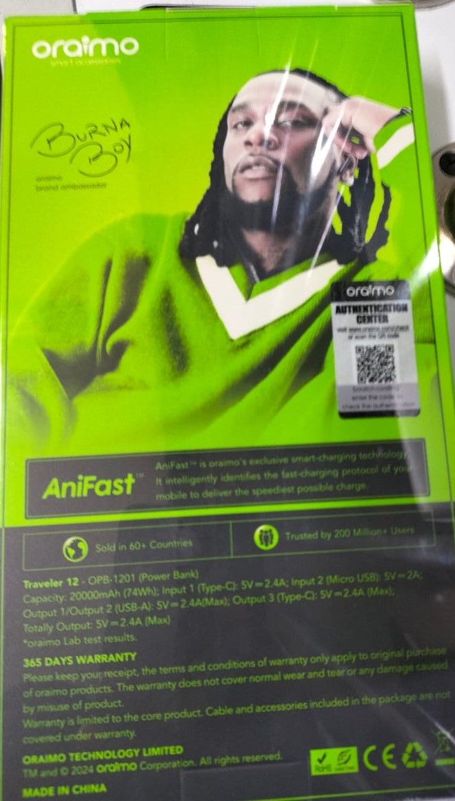 BRAND NEW Oraimo Powerbank 20000mAh