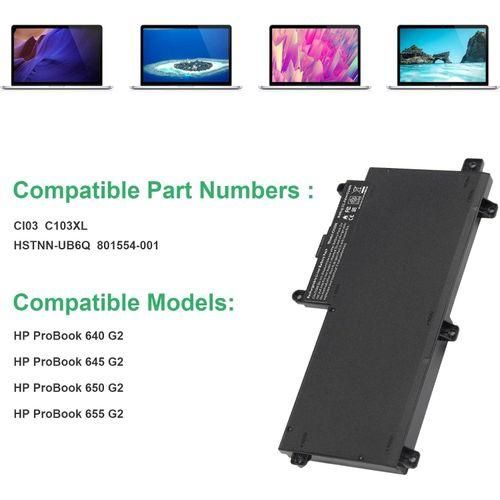 Laptop Battery for HP ProBook 640 G2 645 G2 650 G2 655 G2, ProBook 640 G3 645 G3 650 G3 655 G3, CI03 CI03XL P/N: HSTNN-UB6Q HSTNN-LB6T HSTNN-LB6T HSTNN N-PB6K 801-with warrant