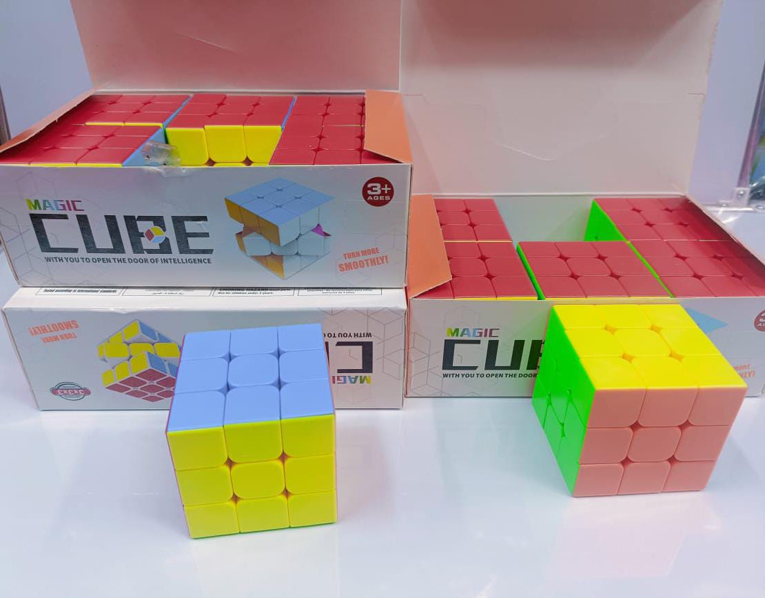 Rubic cube 3 by 3, The classical toy to practice your hands and brain. This product can be used for game practice. Funny toys for children and adult.