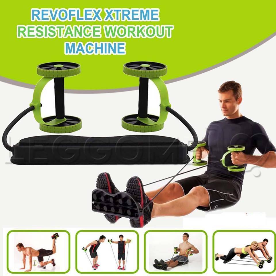 Revoflex Xtreme  Home GYM full body,ABS,tummy trimmer workout tools plus a gift bag.offers 3-level adjustable resistance and supports 21 comprehensive exercises; It can effectively activate 13 major