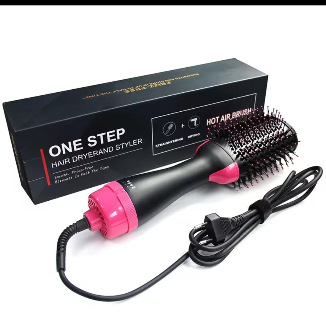 [HAIR GROOMING] 1200W 3 in1 Blow Dryer & Hir Curling Hot-Air Brush.3 Heat/Speed Settings with AIR option (Natural Temperature) provides styling versatility and great results on different hair types.