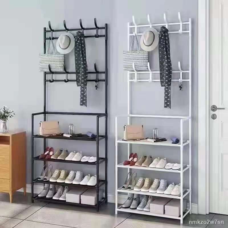 3 in1Multi-purpose Strong Metallic 5 Layer Shoe Rack,Clothes rack Bags Hangers. High quality steel frame, toughened steel pipe, waterproof and rust proof, multi-layer classification, high quality pipe