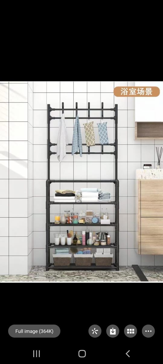 3 in1Multi-purpose Strong Metallic 5 Layer Shoe Rack,Clothes rack Bags Hangers. High quality steel frame, toughened steel pipe, waterproof and rust proof, multi-layer classification, high quality pipe