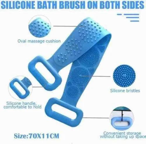 Silicone back scrub bathing brush strip .Made of high-quality soft silicone rubber materials and craftsmanship, safe, comfortable, wear-resistant and durable.