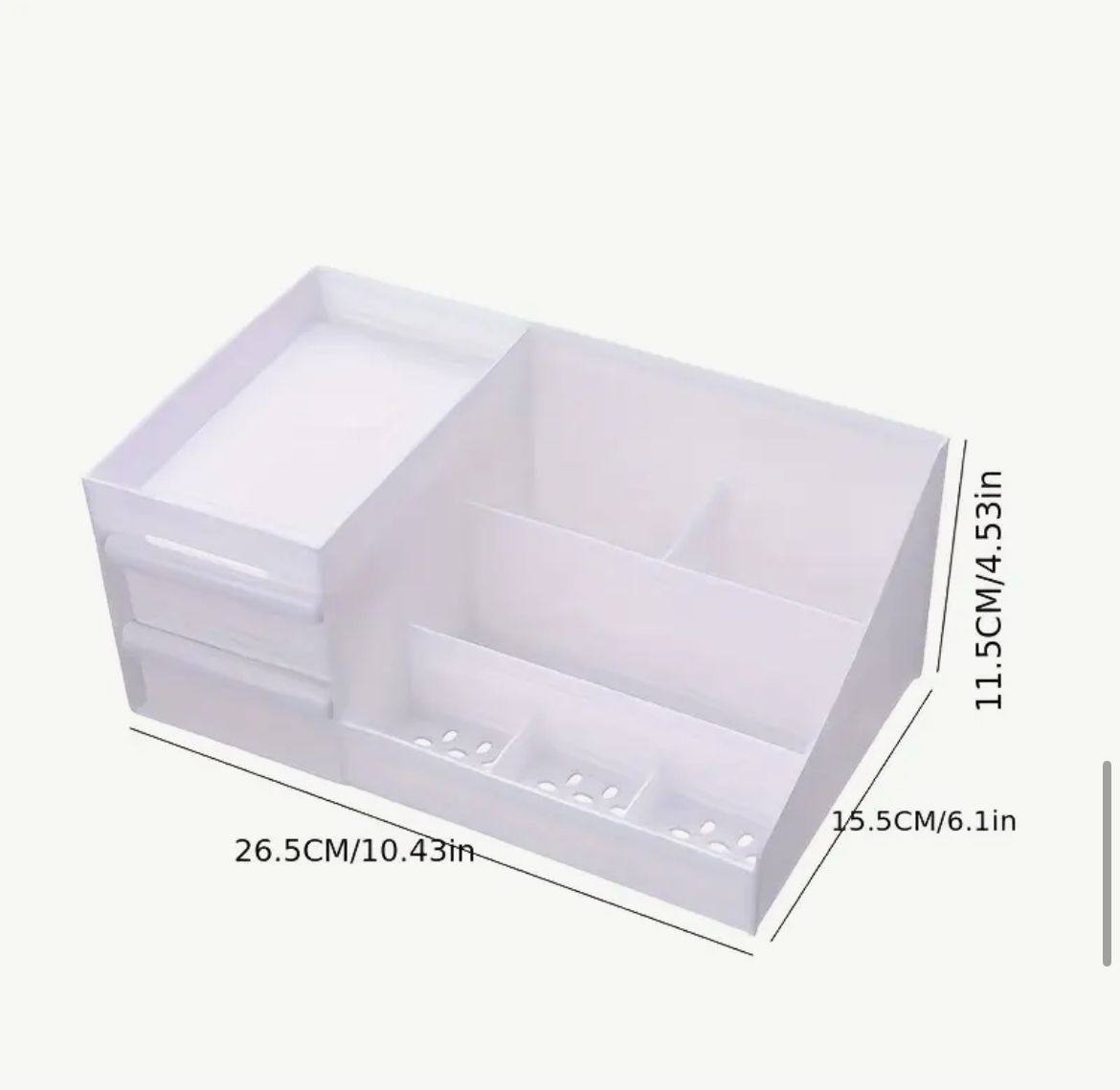 Cosmetic Storage Box with Drawers . made of thickened ABS material.suitable for placing in the bathroom, dressing table and bedroom, enhancing the beauty and practicality of the space