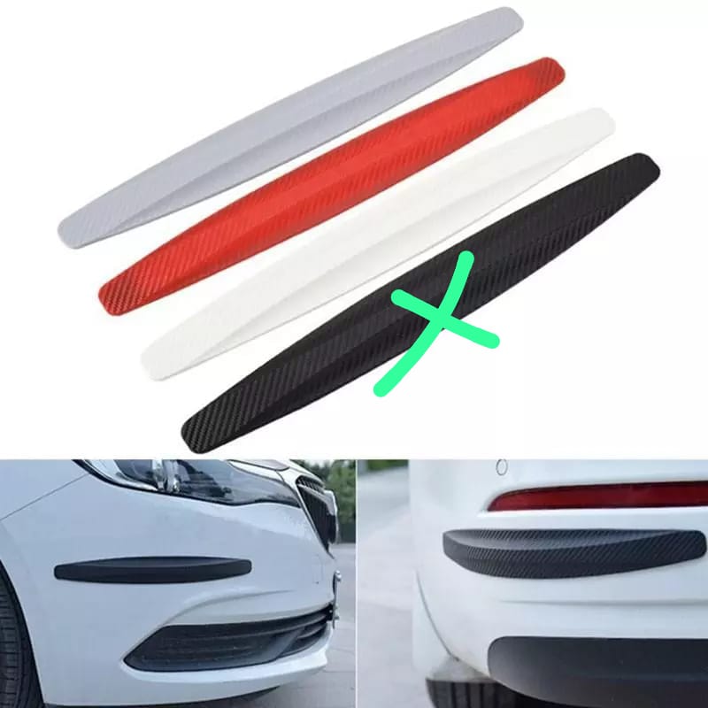 2PCS Car Bumper Protection Strip .Elegant and dynamic design,match well with all kind of car.High-quality materials, durable, waterproof, and non-fading, with double-sided tape, sticking to the car.