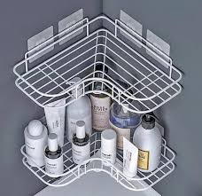 Bathroom/kitchen Corner shelf rack.Hanging Corner Organizer:- Great for bathroom and kitchen storage, used to store shampoo, conditioner, shower gel, shower gel and shaving cream. Loofah, soap, comb,