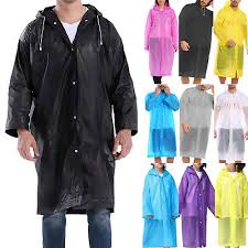 Long EVA Material Plastic Raincoat Waterproof Rain Coat Adults.Free SizeSafe & Eco-friendly - The rain poncho is made of an eco-friendly material (100% EVA), no plastic smell and no harmless, compared