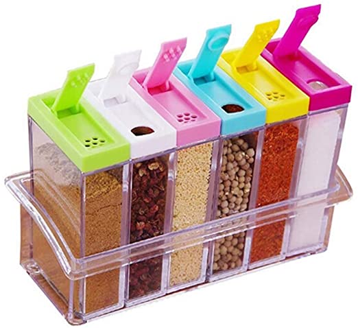 [CRAZY DEALS]Fancy Aclyric 6pcs +holder Food/Sweets storage Containers.Made from high-quality BPA-free plastic with no harmful materials, safe for you and your family.