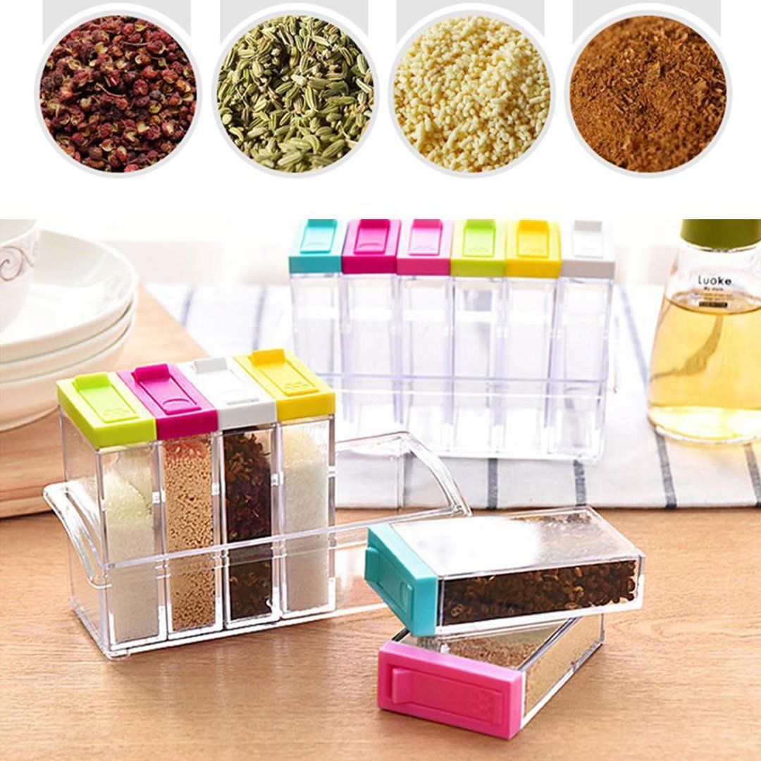 [CRAZY DEALS]Fancy Aclyric 6pcs +holder Food/Sweets storage Containers.Made from high-quality BPA-free plastic with no harmful materials, safe for you and your family.