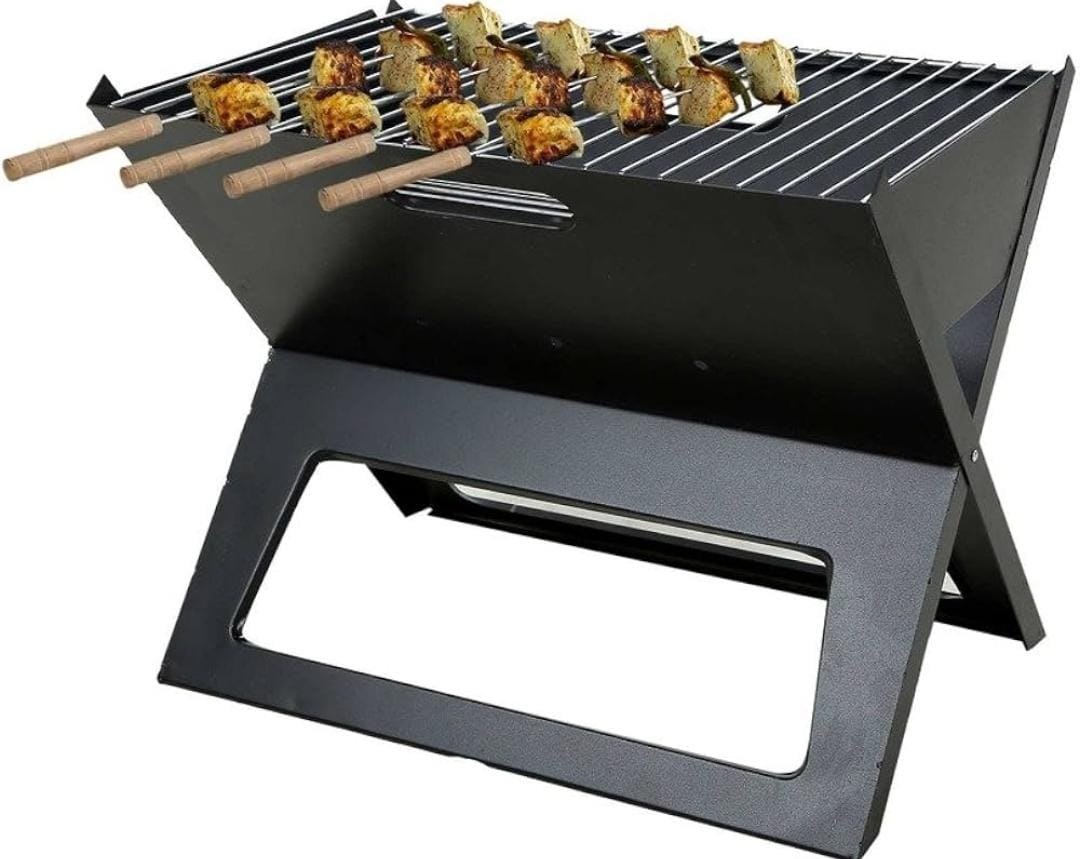 Heavy Heavy Portable barbecue Charcoal Grill X-type.made of stainless steel, sturdy and durable.It has the characteristics of rust-proof, scratch-resistant, heat-resistant, safe and hygienic.