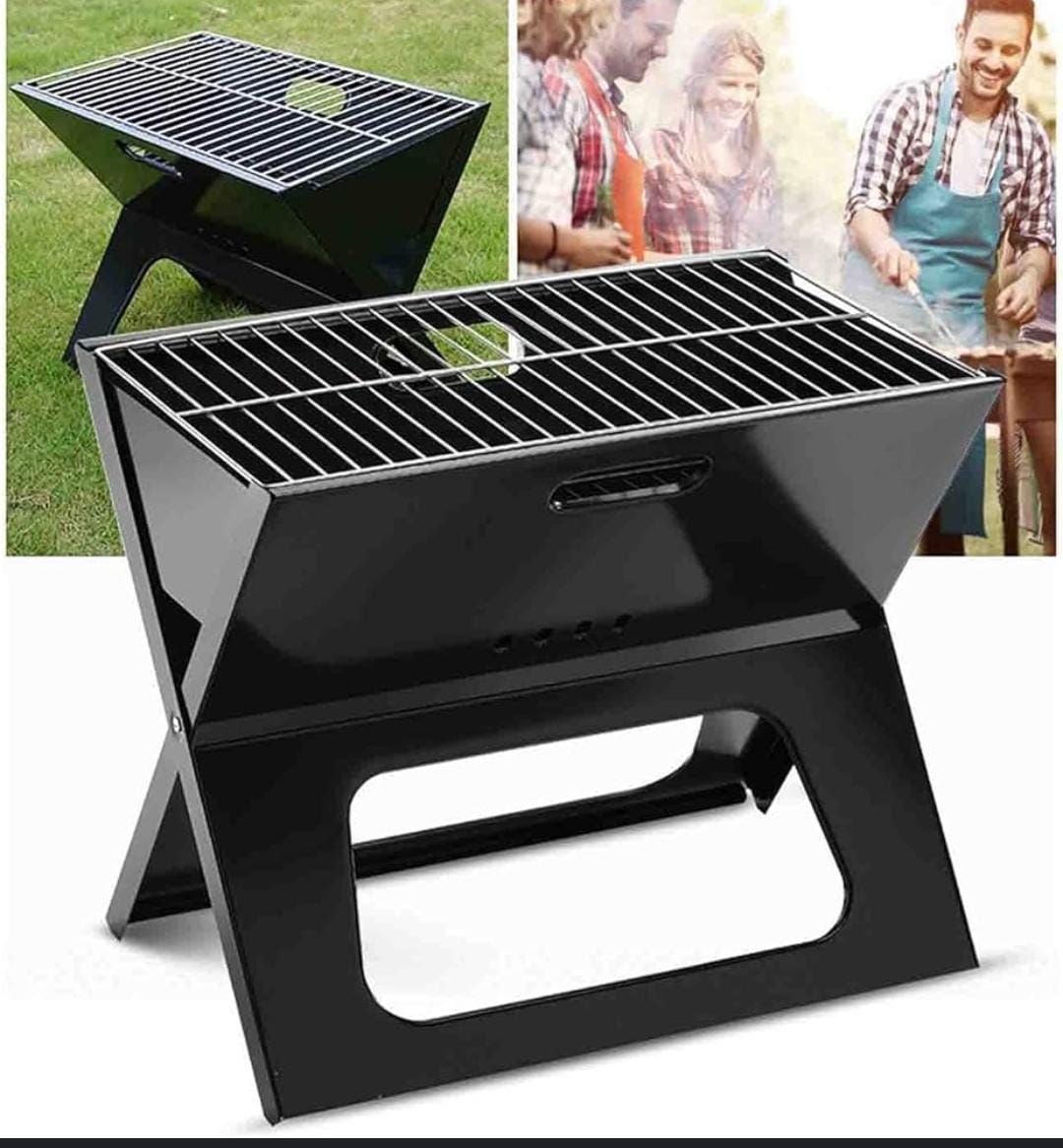 Heavy Heavy Portable barbecue Charcoal Grill X-type.made of stainless steel, sturdy and durable.It has the characteristics of rust-proof, scratch-resistant, heat-resistant, safe and hygienic.