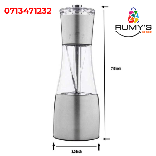 Salt & Pepper Grinder, Adjustable Coarseness, Sleek Stainless Steel Design