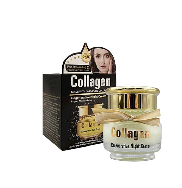 COLLAGEN REGENERATIVE NIGHT CREAM MADE WITH 100% pure COLLAGEN- for repair moisturizing (55g, 1.93 0z)