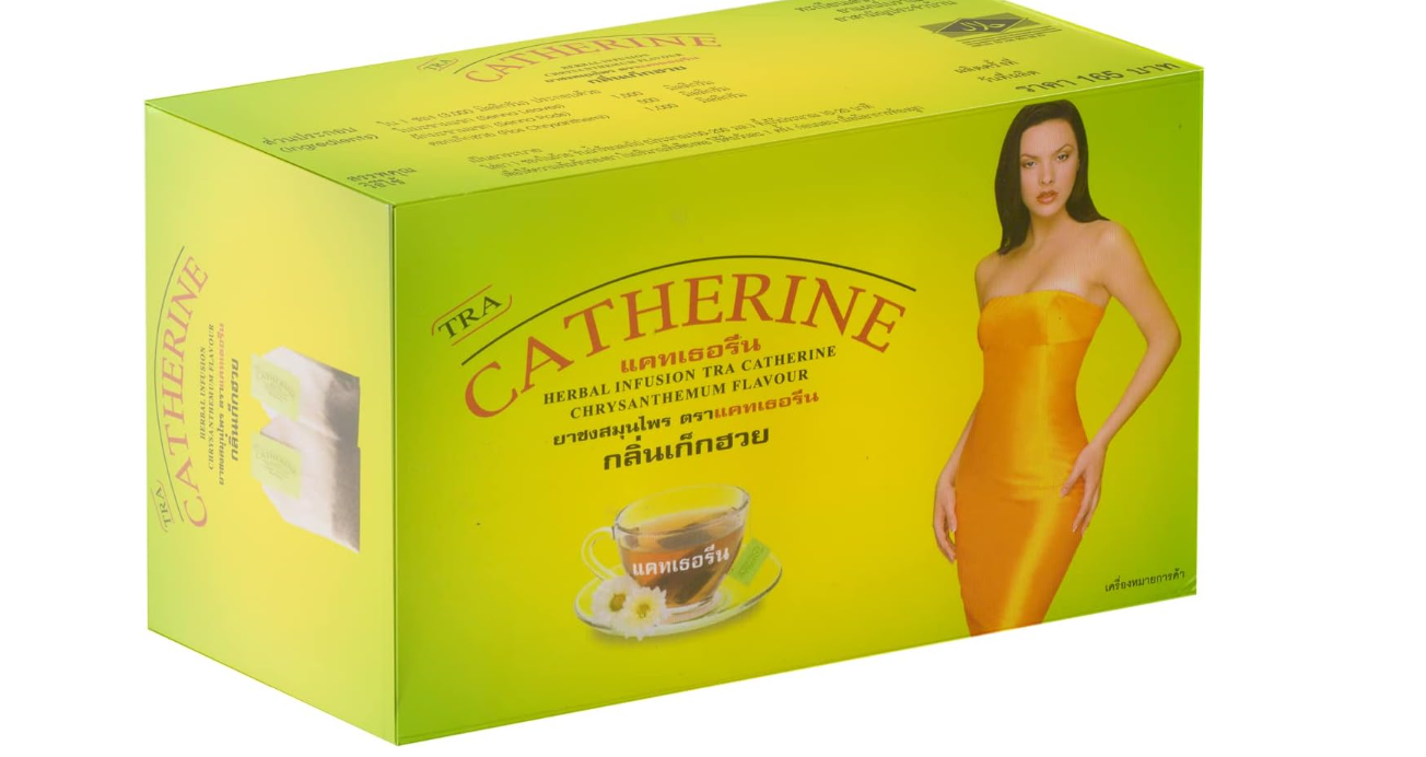 Catherine Slimming Tea Bags (1 Box) Pure Natural Detox Chrysanthemum Tea Green Tea for Men Women 32 Count