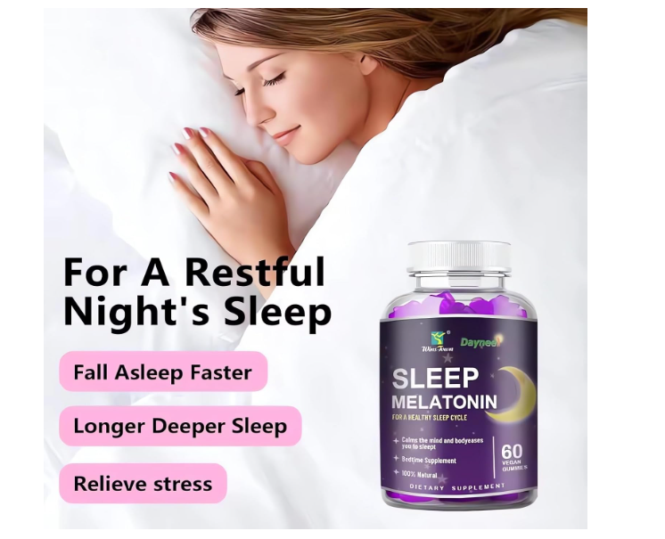 Sleep Melatonin Gummies, Natural Bedtime Supplement for Adult, Support Healthy Sleep Cycle, 60 Count