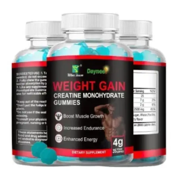 Daynee WEIGHT GAIN GUMMIES With Creatine Monohydrate Dietary Supplement Gummies For Boosting Muscle Growth, Increased Endurance and Enhanced Energy