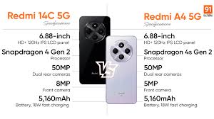 The Xiaomi Redmi 14C  4GB + 4GB(expandable) RAM , 128GB STORAGE(ROM)