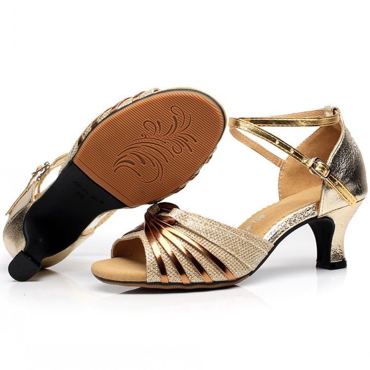 Latin dance shoes women's medium high heel dance shoes dancing shoes fellowship square dance shoes sandals female
