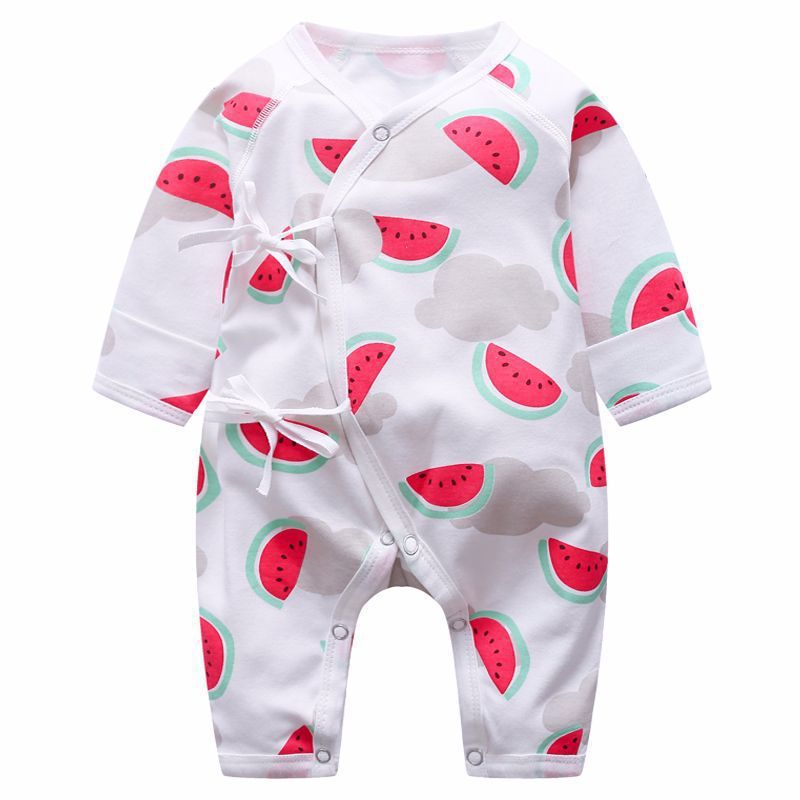 Newborn baby clothes cotton newborn baby butterfly clothes monk suit thin baby onesie