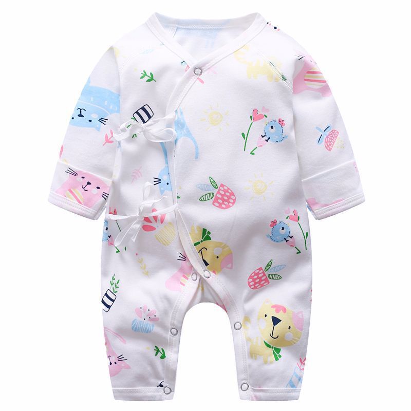 Newborn baby clothes cotton newborn baby butterfly clothes monk suit thin baby onesie