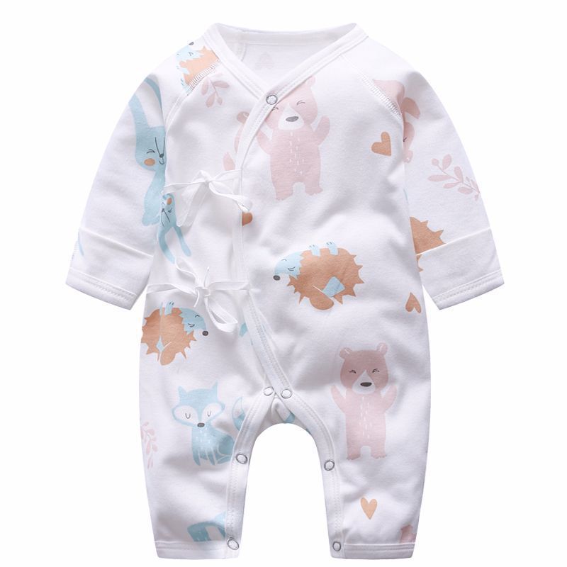 Newborn baby clothes cotton newborn baby butterfly clothes monk suit thin baby onesie