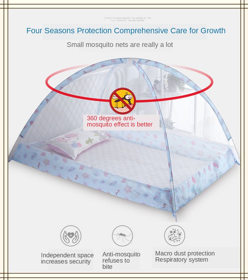 80×120cm  Children's mosquito net bottomless foldable magic installation free baby mosquito net