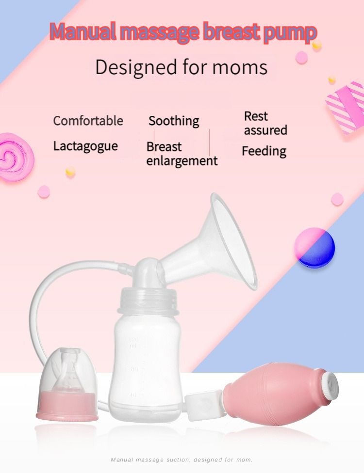 Bottle, mother and baby products, strong manual breast pump, rubber material, hand held breast pump