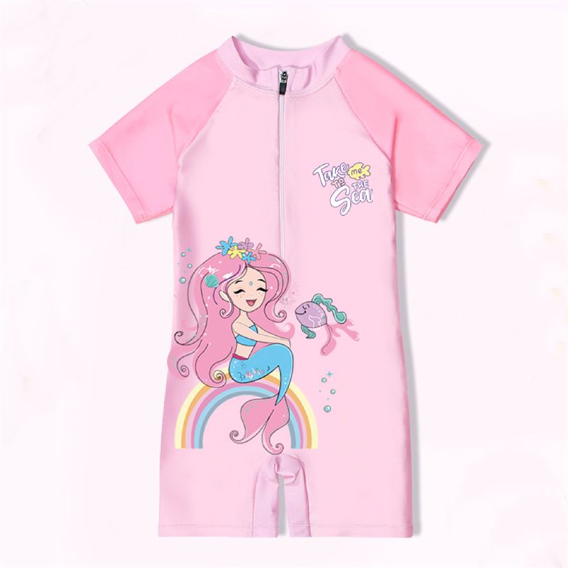 Children's swimsuit, boys' one-piece swimsuit, girls' cartoon beach swimsuit