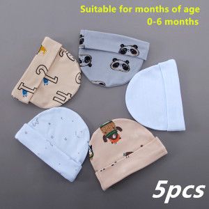 5pcs Baby Hat Cotton Newborn Baby Hat Newborn Baby Hat Male and Female Baby Hats