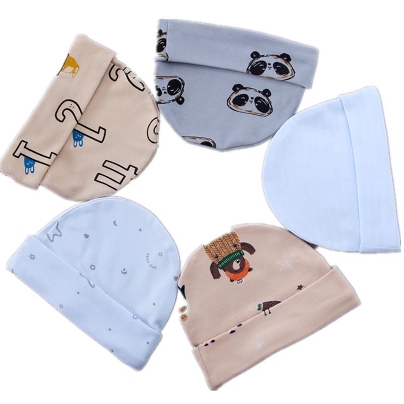 5pcs Baby Hat Cotton Newborn Baby Hat Newborn Baby Hat Male and Female Baby Hats