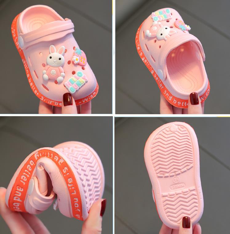 Children's sandals soft bottom non-slip sandals slippers baby baby hole shoes