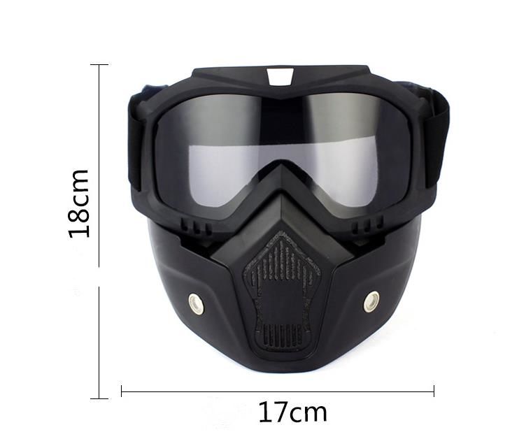 Motorbike mask riding goggles windscreen motocross sports helmet face shield